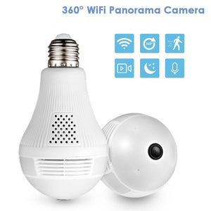 LED Light 960P Wireless Panoramic Home Security WiFi CCTV Fisheye Bulb Lamp IP Camera 360 Degree Home Security Burglar