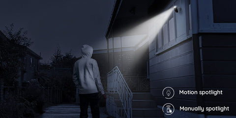 Image of Lumus 1080p spotlight wifi camera Full HD outdoor color night vision PIR motion detection 2-way audio IP65 Weatherproof