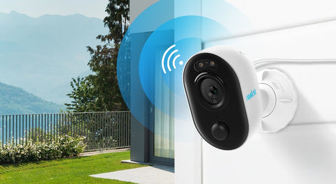 Image of Lumus 1080p spotlight wifi camera Full HD outdoor color night vision PIR motion detection 2-way audio IP65 Weatherproof