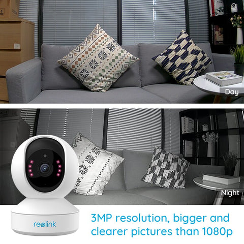 Image of Surveillance WiFi Camera Baby Monitor 2.4G 3MP Full HD Indoor Home Security IP Camera E1