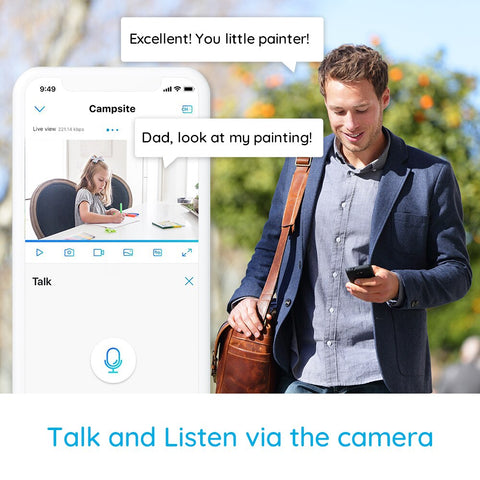 Image of Surveillance WiFi Camera Baby Monitor 2.4G 3MP Full HD Indoor Home Security IP Camera E1